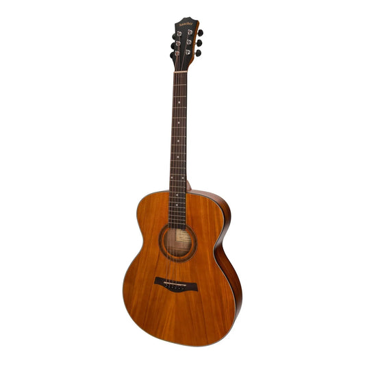 Sanchez SF-18-KOA Acoustic Small Body Guitar Natural Satin 6-String Laminate Koa