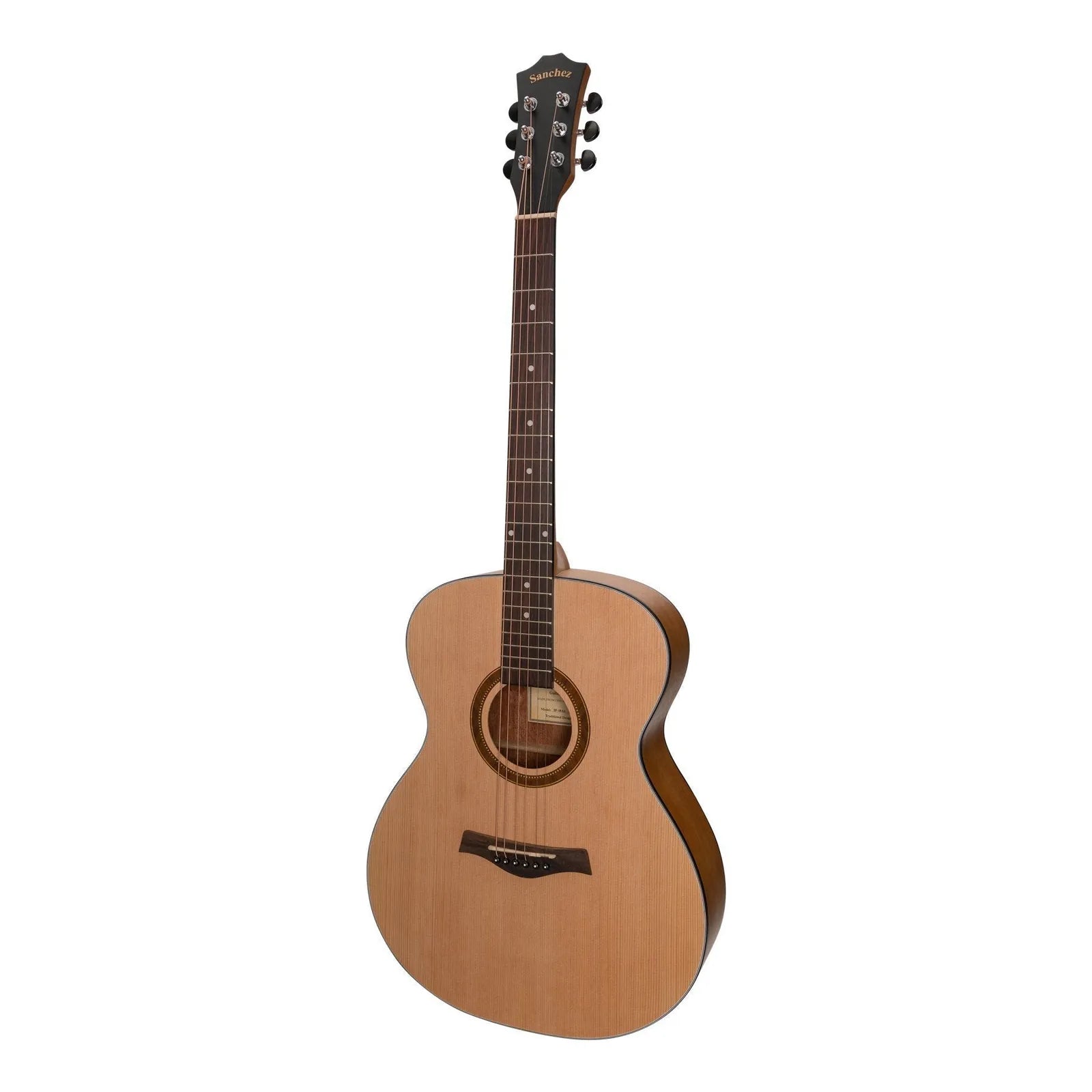 Sanchez SF-18-SA Acoustic Small Body Guitar Natural Satin Spruce/Acacia 6 String Right Handed