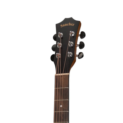 Sanchez SF-18ET Acoustic-Electric Small Body Guitar Natural Satin Acacia — view 6