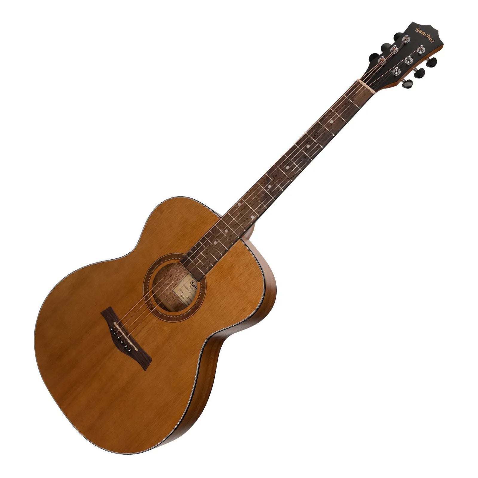 Sanchez SF-18ET Acoustic-Electric Small Body Guitar Natural Satin Acacia — view 3
