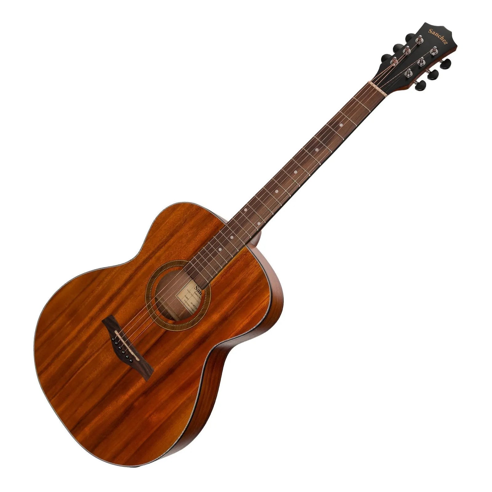 Sanchez SF-18ET-KOA Acoustic-Electric Small Body Guitar Natural Satin 6 String with K2T Pickup System — view 3