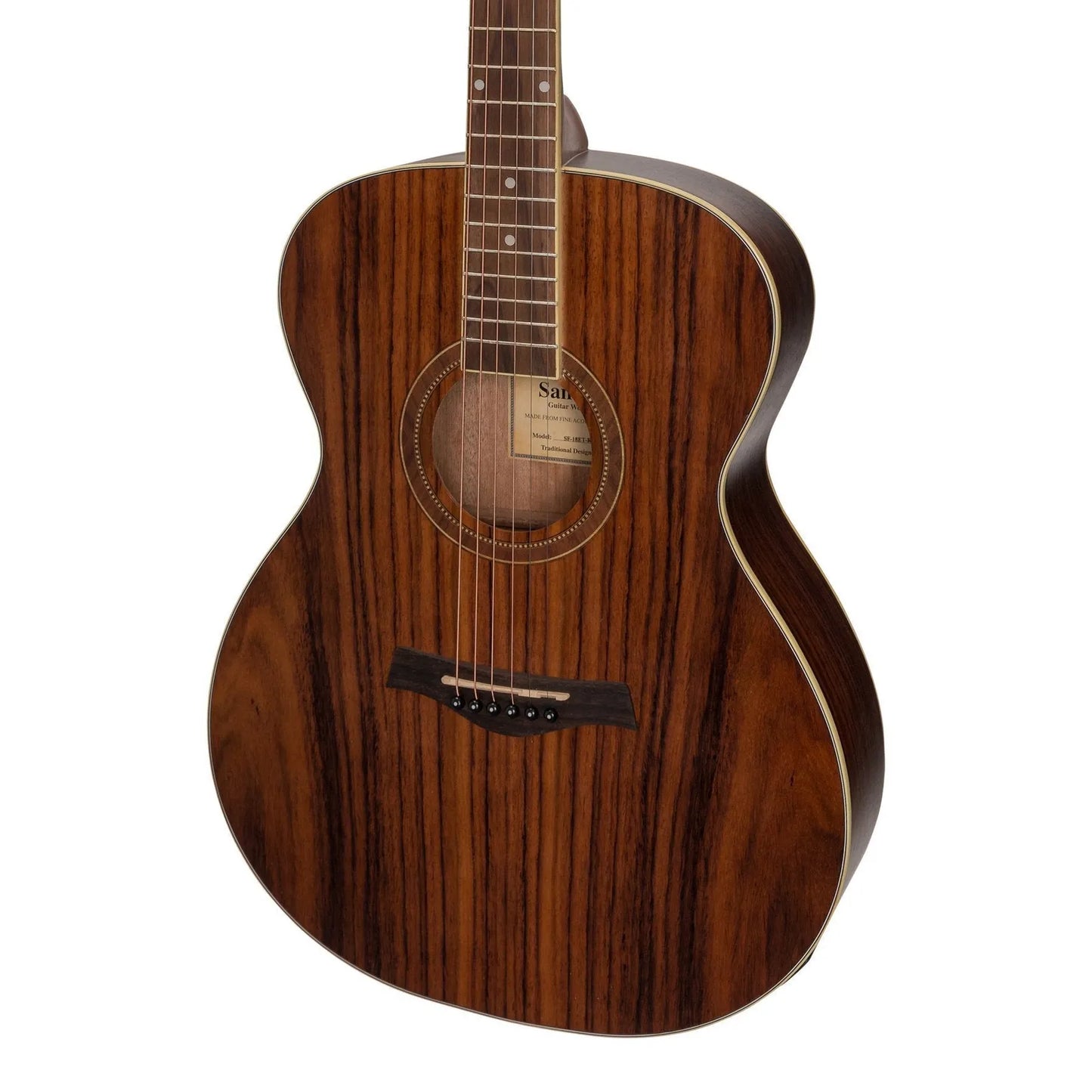 Sanchez SF-18ET-RWD Acoustic-Electric Small Body Guitar with K2T Pickup System — view 4