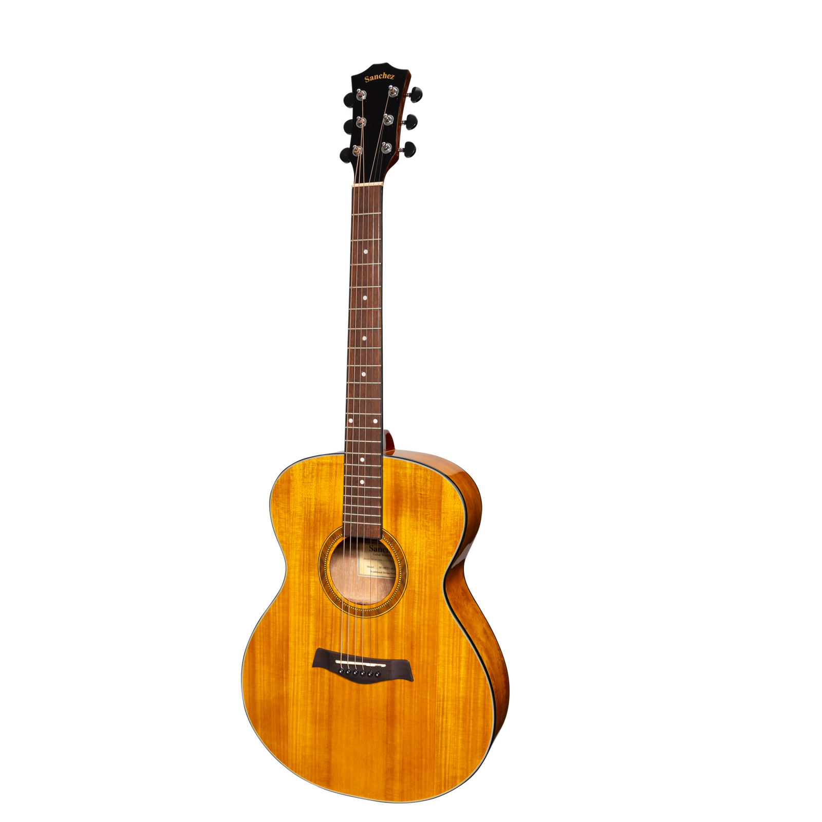 Sanchez SF-18ETG-ACA Acoustic Electric Small Body Guitar Acacia Gloss Finish