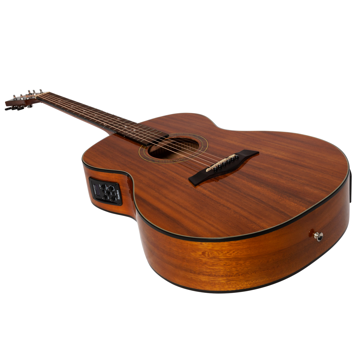 Sanchez SF-18ETG-KOA Acoustic Electric Small Body Guitar Koa Gloss Finish — view 3