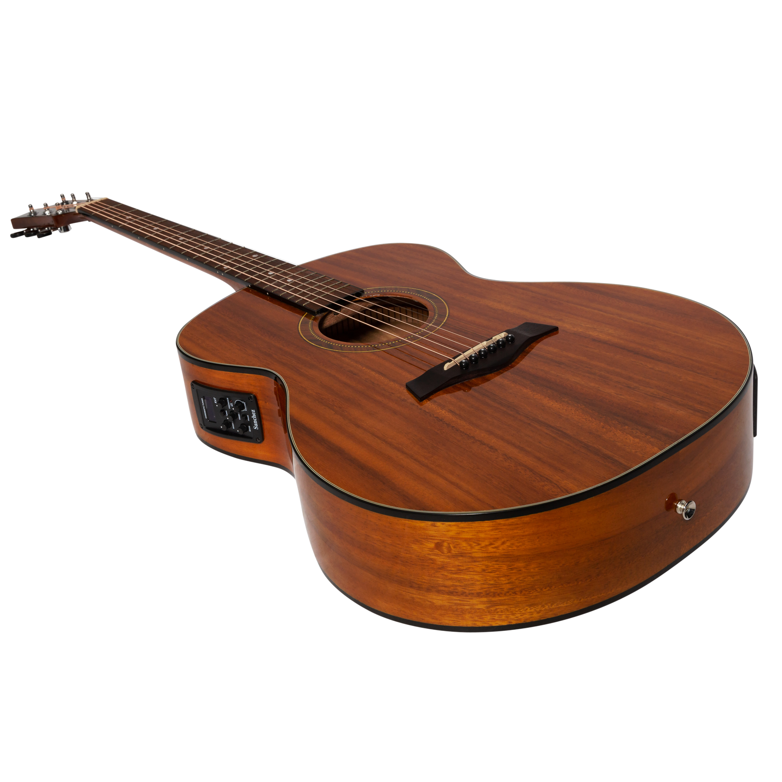 Sanchez SF-18ETG-KOA Acoustic Electric Small Body Guitar Koa Gloss Finish — view 3