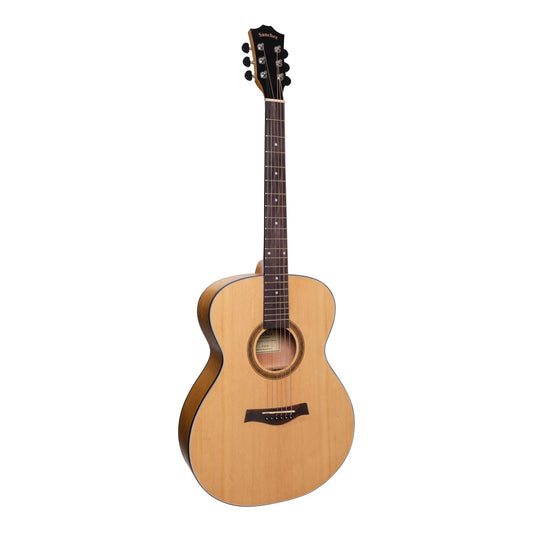 Sanchez SF-18L-SA Left Handed Acoustic Small Body Guitar Natural Satin Spruce/Acacia