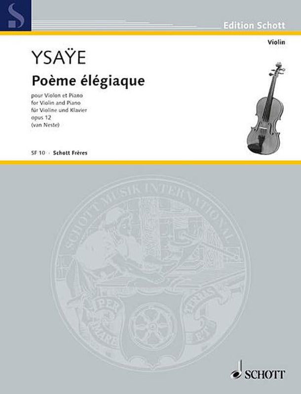 Poeme Elegiaque Op 12 Violin Piano