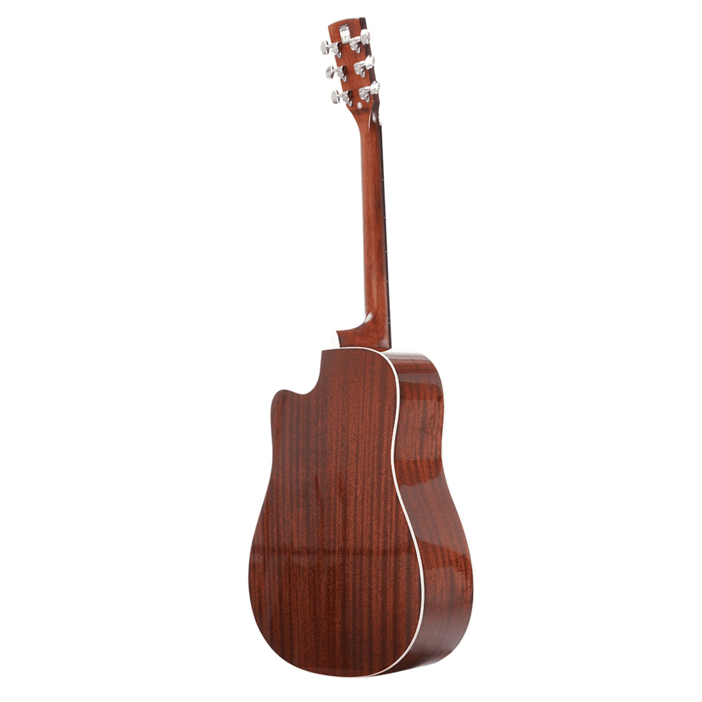 Saga SF700 Pro Series Solid Top Dreadnought Cutaway Acoustic Guitar with Gloss Body and Matte Neck, Includes Gig Bag, Right-Handed — view 2