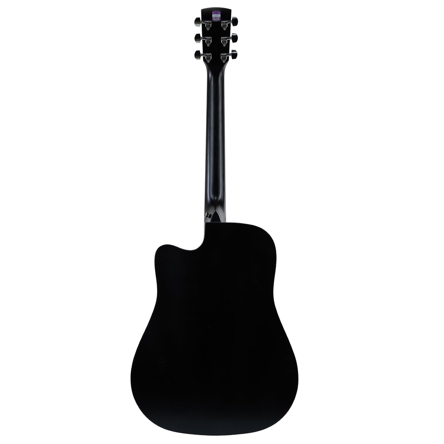 Saga 700 Series Engelmann Spruce Dreadnought Acoustic-Electric Cutaway Guitar Black SF700CE-BK — view 2