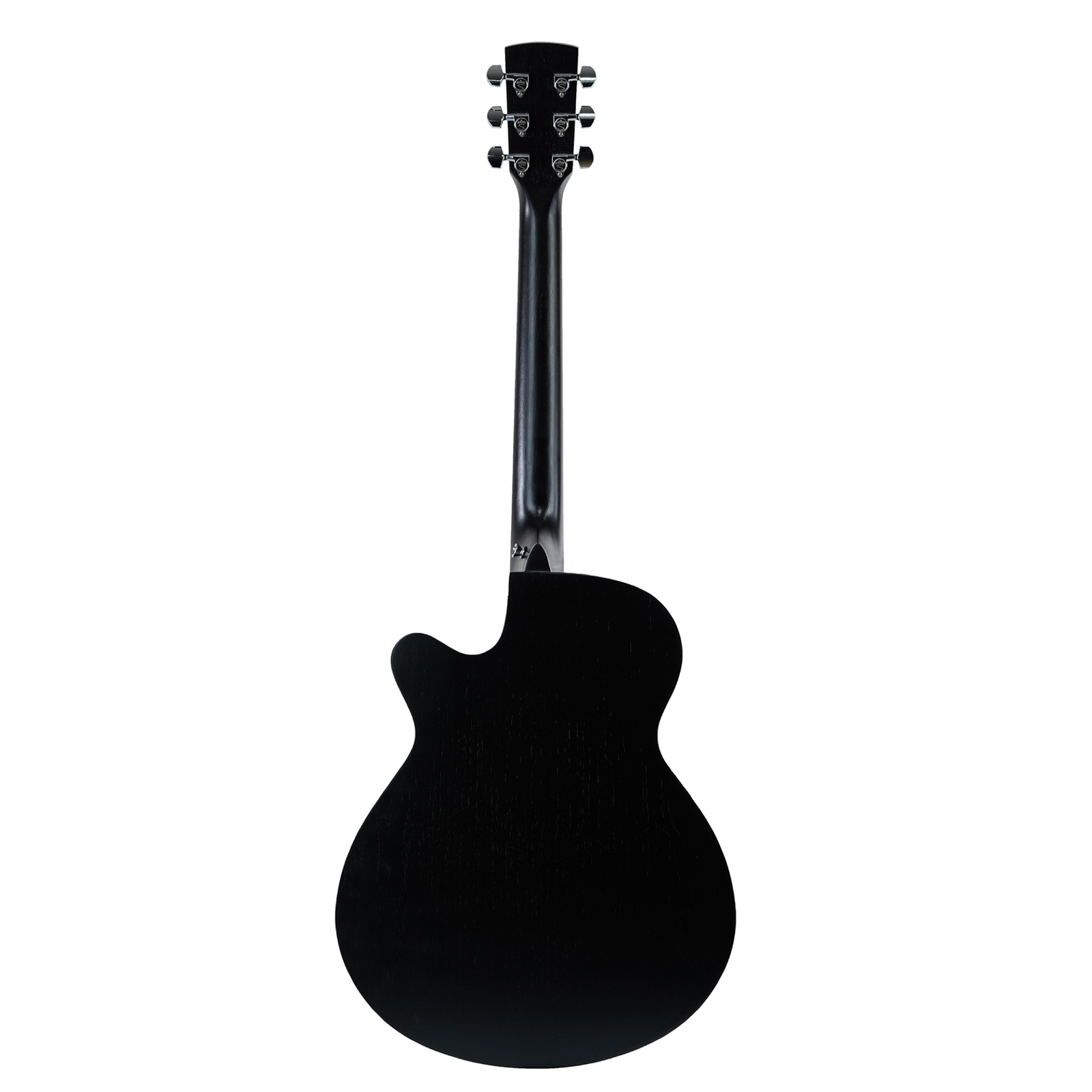 Saga 700 Series Engelmann Spruce Folk Acoustic-Electric Cutaway Guitar Black SA700CE-BK — view 2