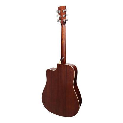 Saga SF700C Solid Spruce Top Acoustic-Electric Dreadnought Cutaway Guitar Natural Satin — view 2
