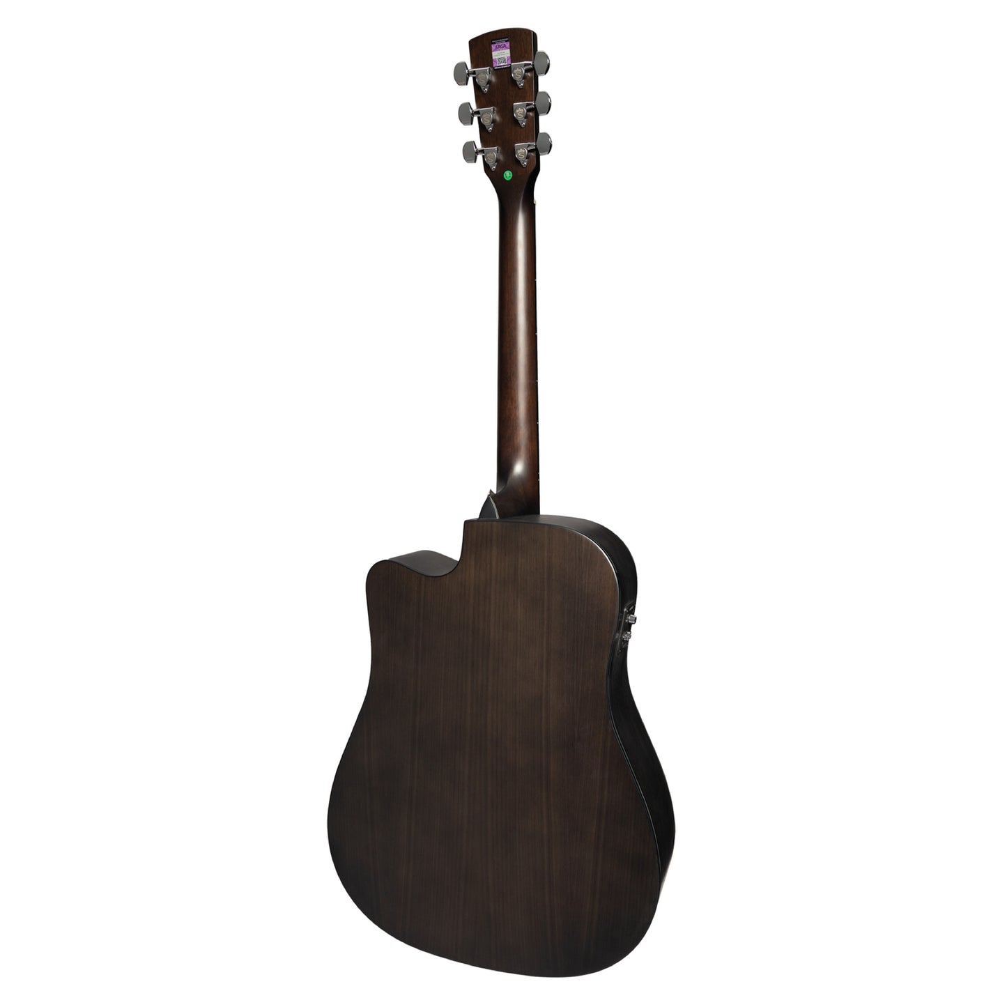 Saga SF800CRE Solid Top Folk Cutaway Acoustic-Electric Guitar with Fishman Pickup, Matte Finish, Includes Soft Case — view 2