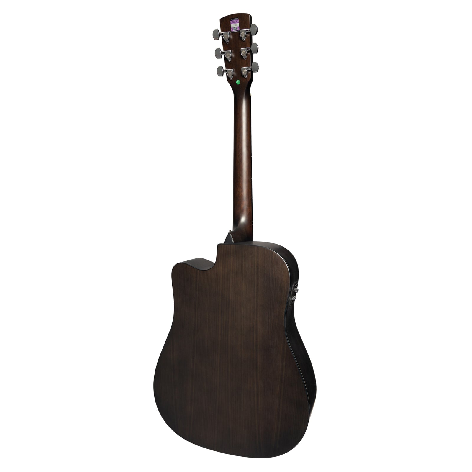 Saga SF800CRE Solid Top Folk Cutaway Acoustic-Electric Guitar with Fishman Pickup, Matte Finish, Includes Soft Case — view 2