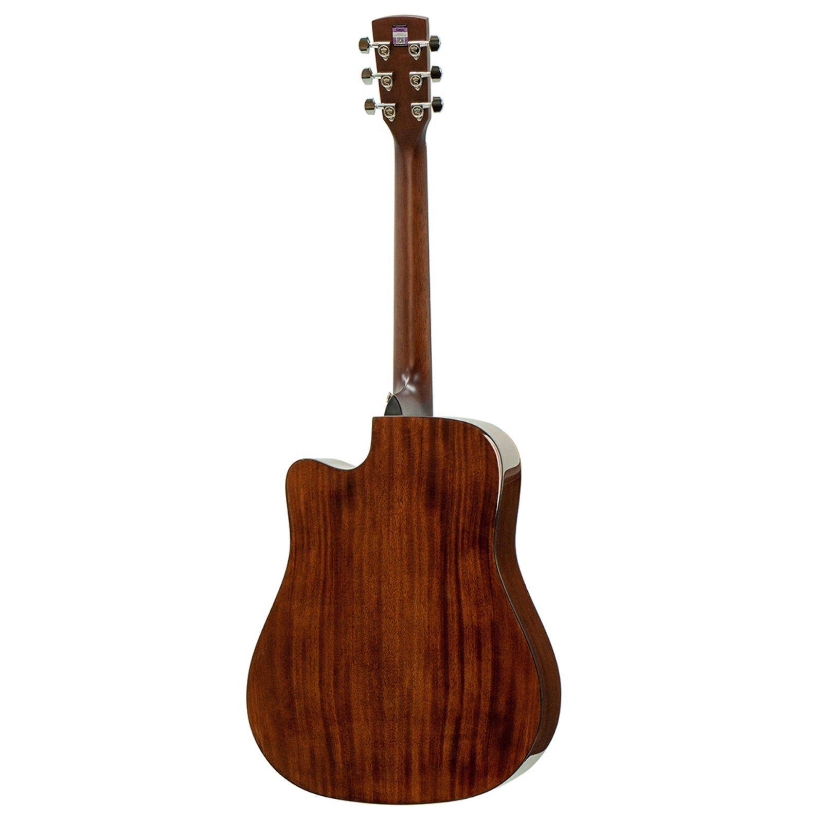 Saga SF830CE Solid Top Dreadnought Acoustic-Electric Guitar Natural with Fishman Presys II Pickup and Soft Case — view 2