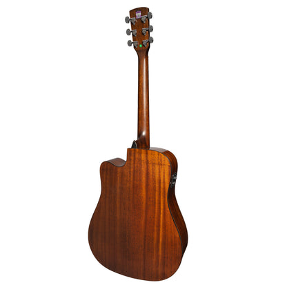 Saga SF830 Dreadnought Acoustic-Electric Guitar Retro Finish with Fishman Presys II Pickup System and Soft Case — view 2