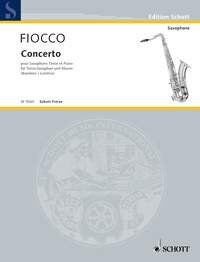 Fiocco Concerto in G Major for Tenor Saxophone and Piano - Schott Music, 25 Pages