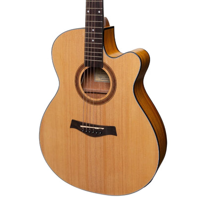 Sanchez SFC-18-SK Acoustic-Electric Small Body Cutaway Guitar Natural Satin Spruce/Koa 6-String — view 4