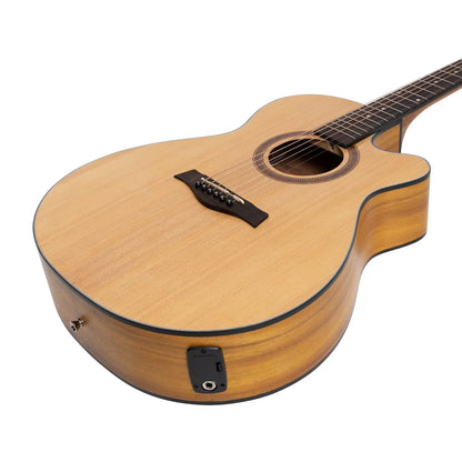 Sanchez SFC-18-SK Acoustic-Electric Small Body Cutaway Guitar Natural Satin Spruce/Koa 6-String — view 6