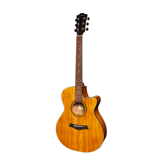 Sanchez SFC-18G-ACA Acoustic-Electric Small Body Cutaway Guitar Gloss Acacia