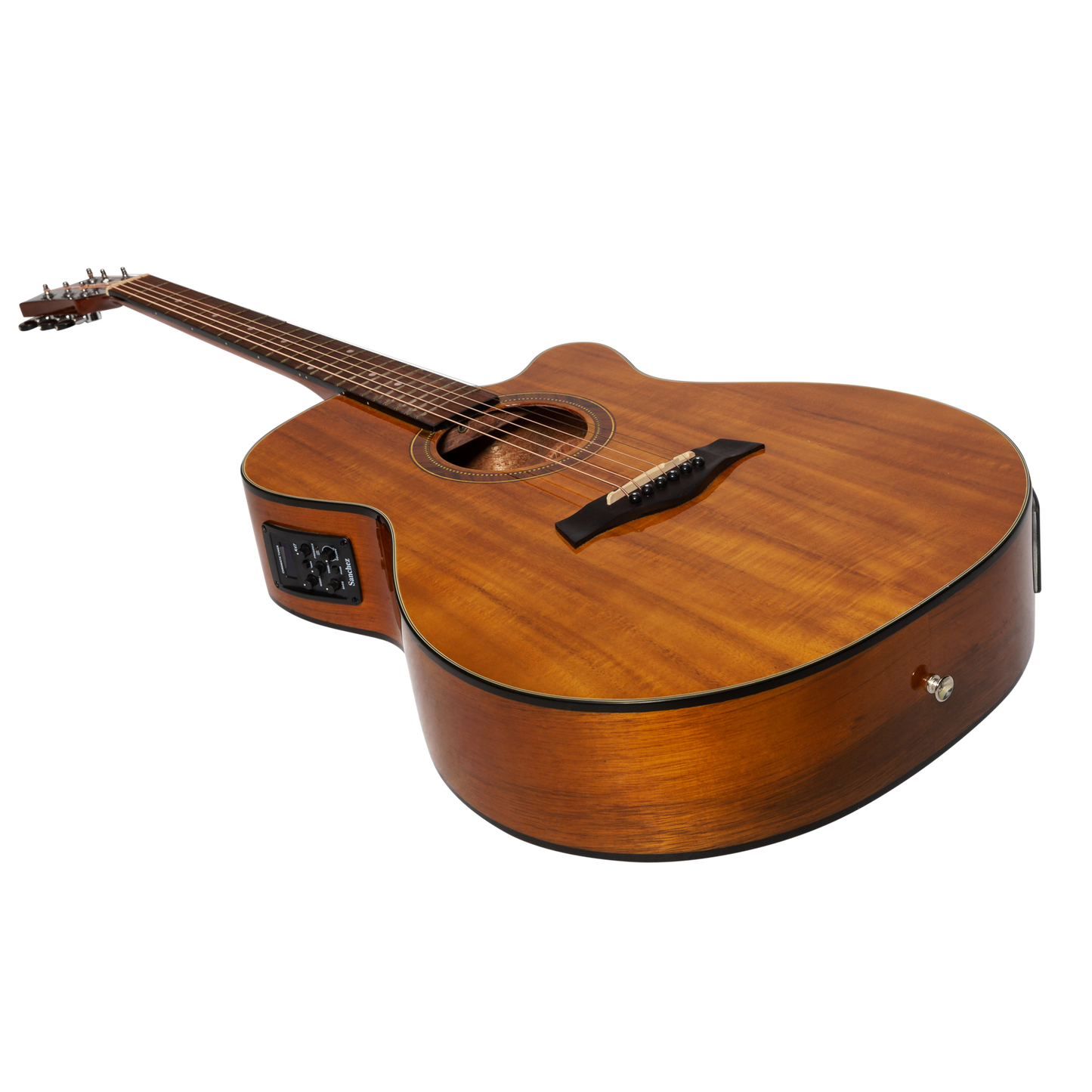 Sanchez SFC-18G-ACA Acoustic-Electric Small Body Cutaway Guitar Gloss Acacia — view 3