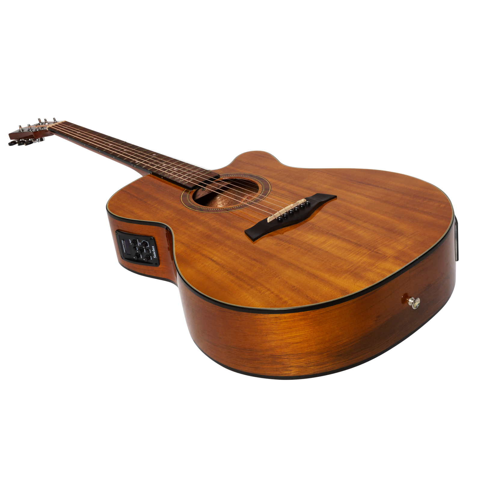 Sanchez SFC-18G-ACA Acoustic-Electric Small Body Cutaway Guitar Gloss Acacia — view 3