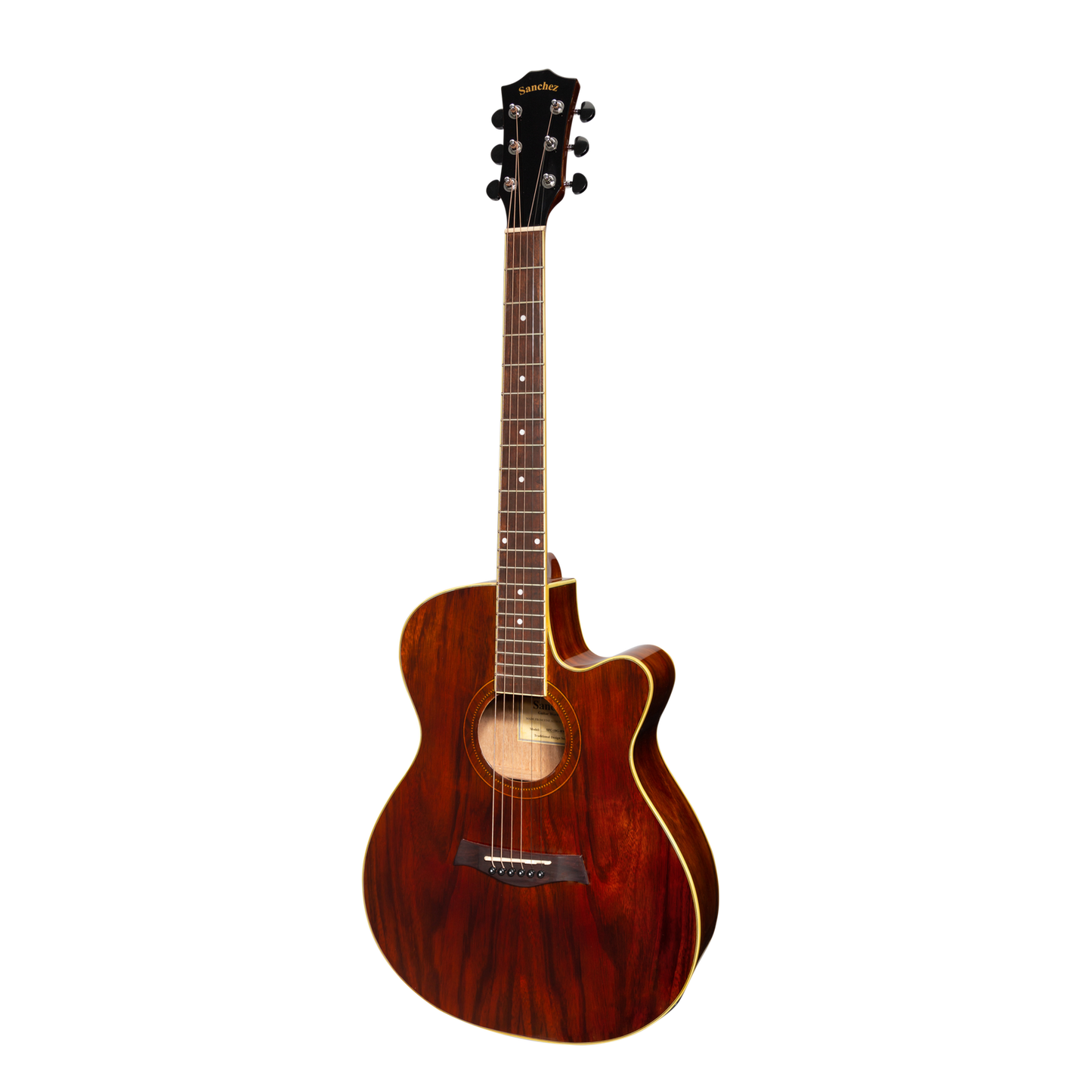 Sanchez SFC-18G-RWD Acoustic-Electric Small Body Cutaway Guitar Gloss Rosewood