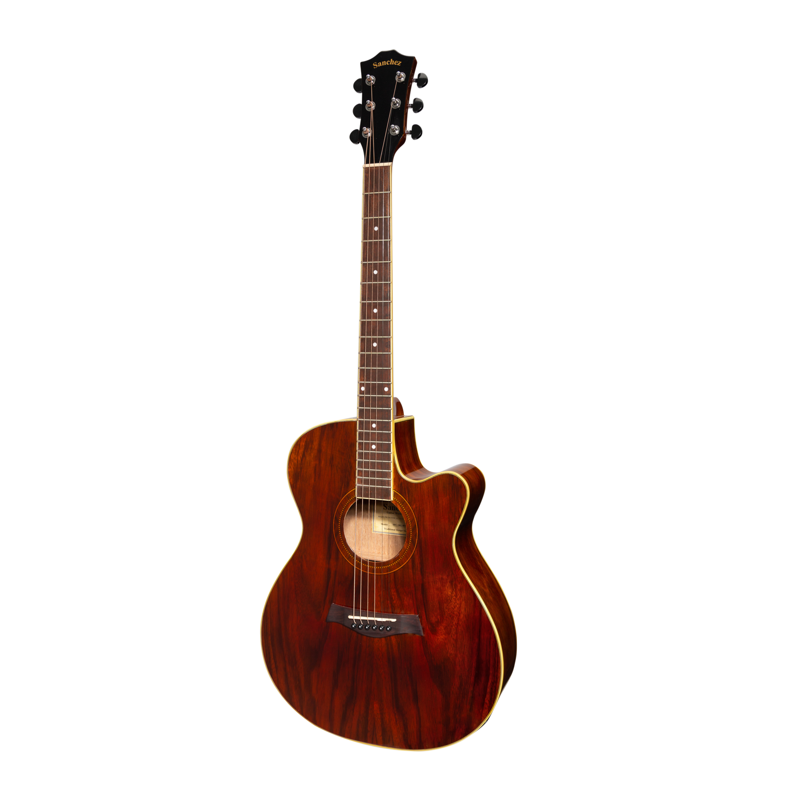 Sanchez SFC-18G-RWD Acoustic-Electric Small Body Cutaway Guitar Gloss Rosewood