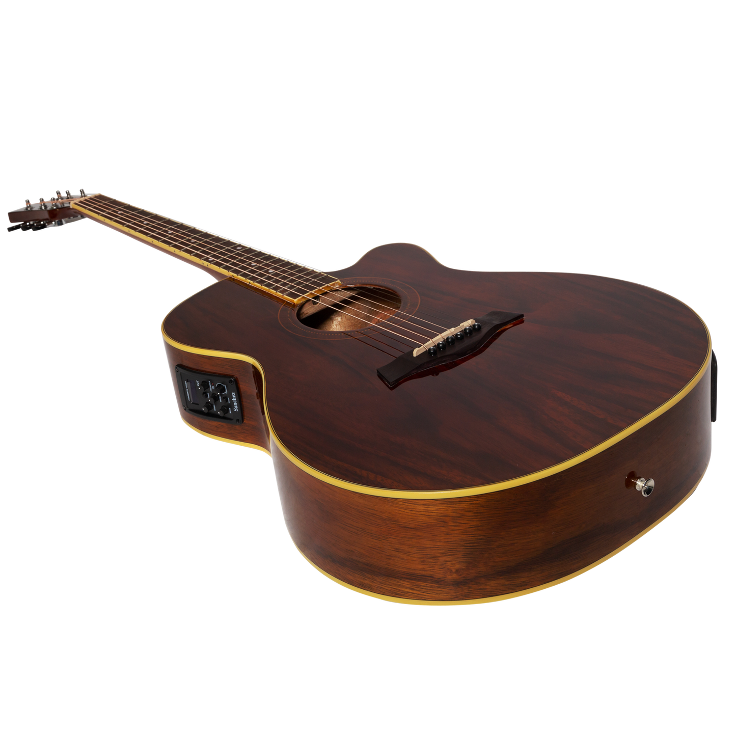 Sanchez SFC-18G-RWD Acoustic-Electric Small Body Cutaway Guitar Gloss Rosewood — view 3