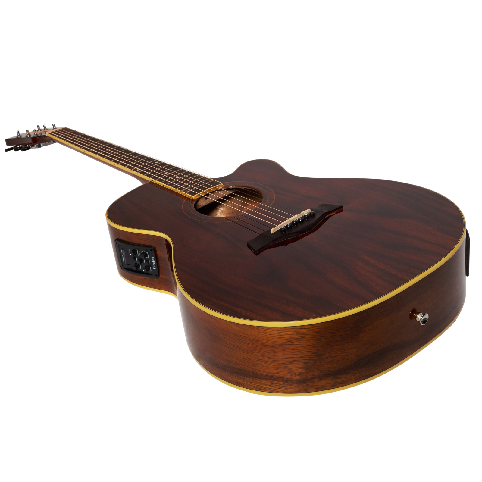 Sanchez SFC-18G-RWD Acoustic-Electric Small Body Cutaway Guitar Gloss Rosewood — view 3