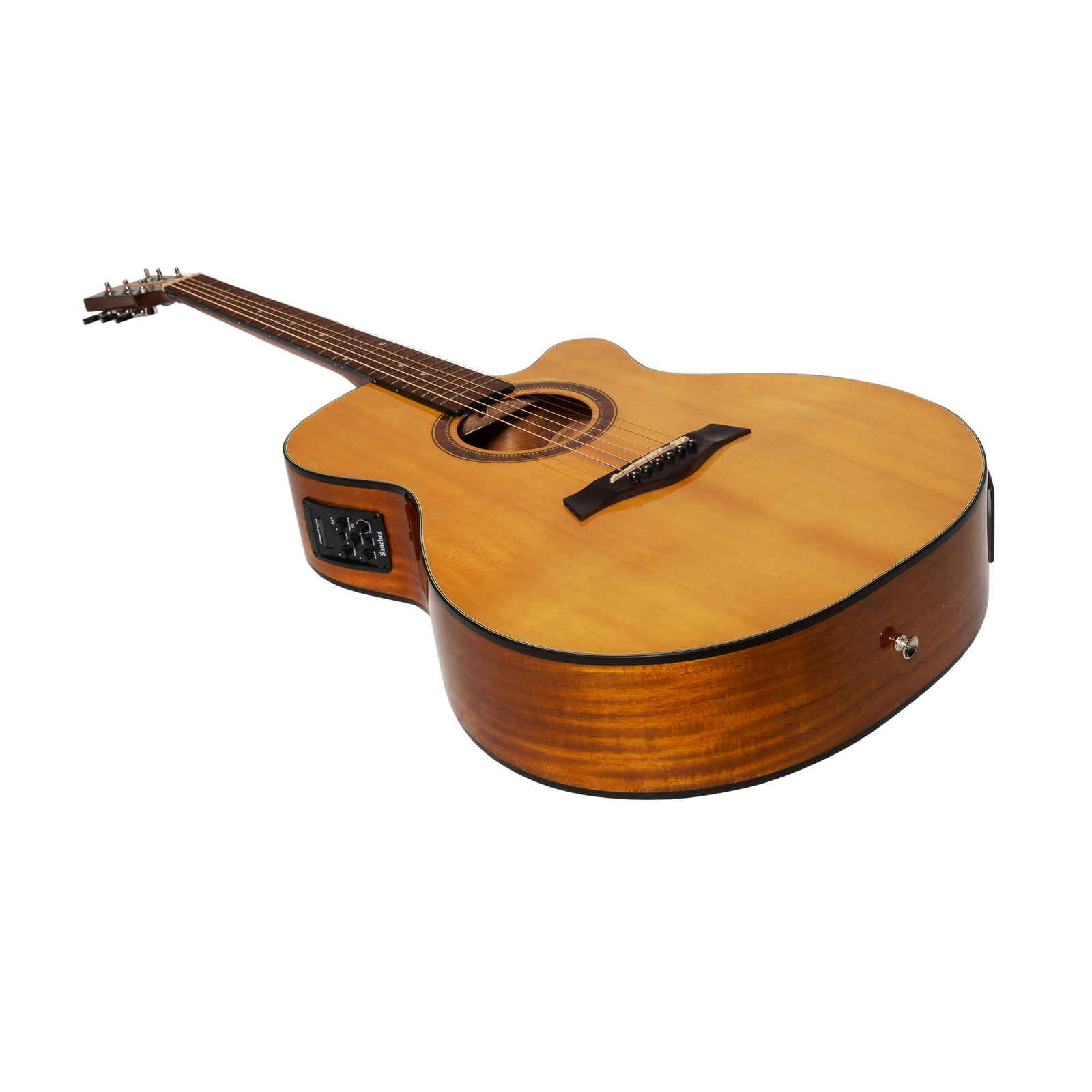 Sanchez SFC-18G-SA Acoustic-Electric Small Body Cutaway Guitar Gloss Spruce/Acacia — view 3