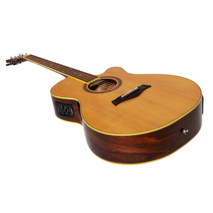 Sanchez SFC-18G-SR Acoustic-Electric Small Body Cutaway Guitar Gloss Spruce/Rosewood — view 3