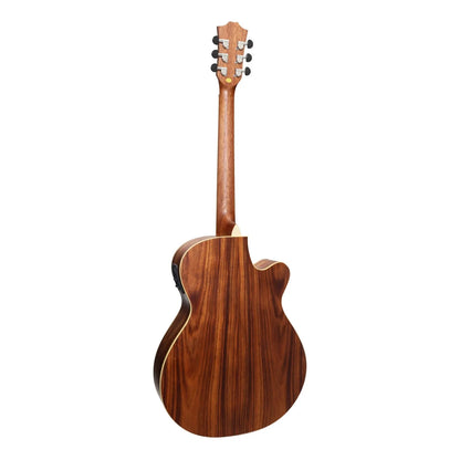 Sanchez Left Handed Acoustic-Electric Small Body Cutaway Guitar SFC-18L-RWD Natural Satin Rosewood 6 Strings — view 2