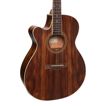 Sanchez Left Handed Acoustic-Electric Small Body Cutaway Guitar SFC-18L-RWD Natural Satin Rosewood 6 Strings — view 4