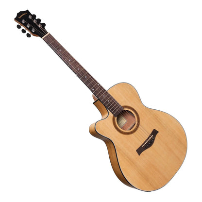 Sanchez SFC-18L-SA Left Handed Acoustic-Electric Small Body Cutaway Guitar Natural Satin — view 3