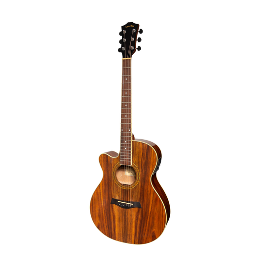 Sanchez SFC-18LG-RWD Left Handed Acoustic-Electric Small Body Cutaway Guitar Gloss Rosewood