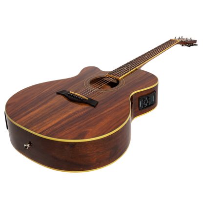 Sanchez SFC-18LG-RWD Left Handed Acoustic-Electric Small Body Cutaway Guitar Gloss Rosewood — view 3