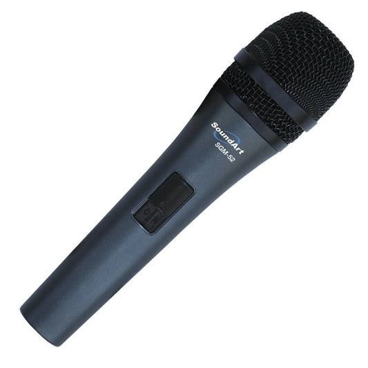 SoundArt SGM-52 Hand-Held Dynamic Microphone with On/Off Switch and Protective Bag