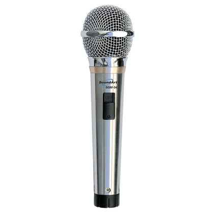 SoundArt SGM-54 Hand-Held Dynamic Microphone with Silver Finish and Protective Bag — view 2