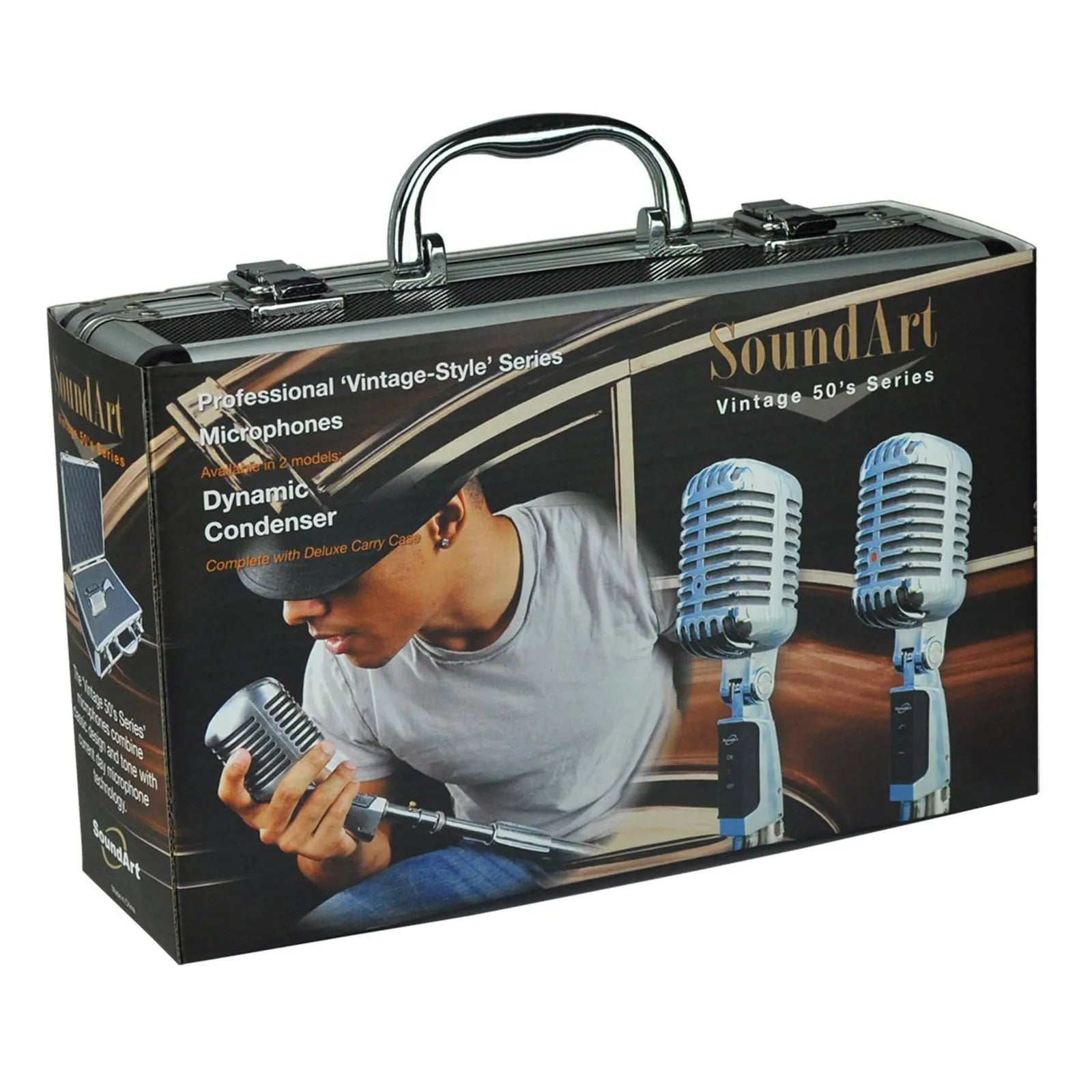 SoundArt Vintage Condenser Microphone with Deluxe Carry Case - SGM-V50C-CHR — view 5