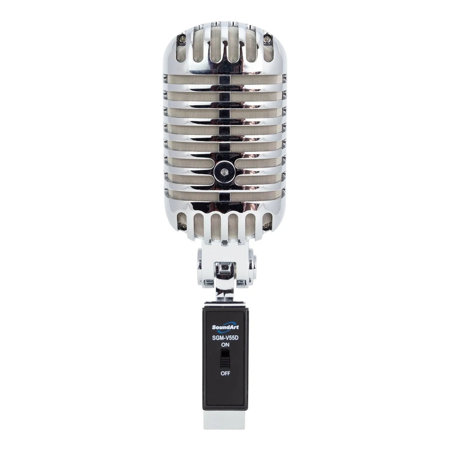 SoundArt Vintage Dynamic Microphone with Deluxe Carry Case - Chrome Plated, Uni-Directional, XLR Connector, Frequency Response 50Hz-16kHz