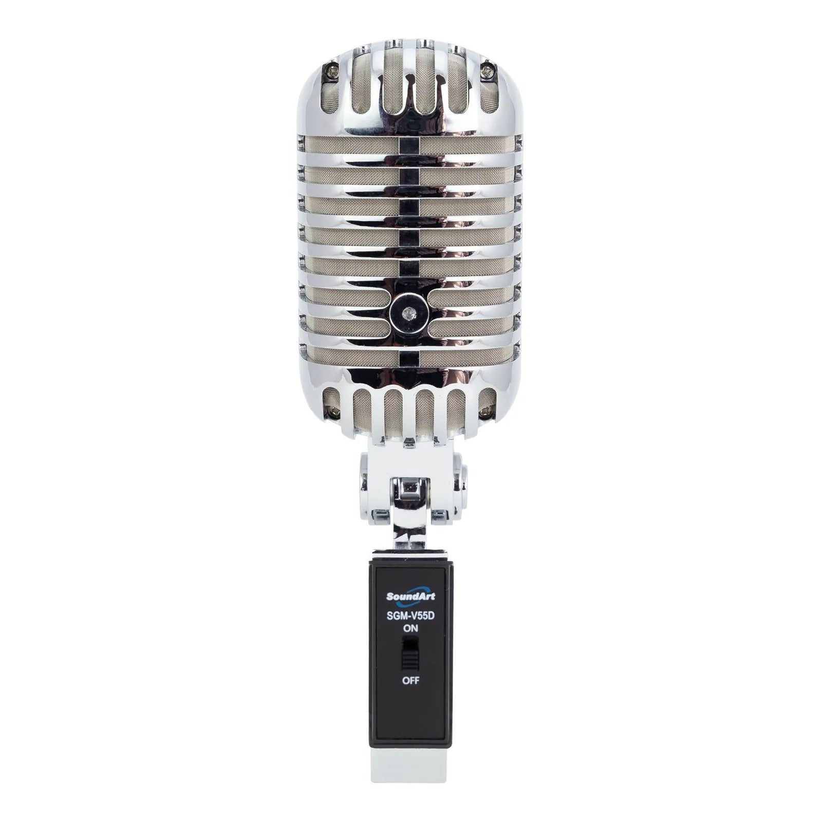 SoundArt Vintage Dynamic Microphone with Deluxe Carry Case - Chrome Plated, Uni-Directional, XLR Connector, Frequency Response 50Hz-16kHz
