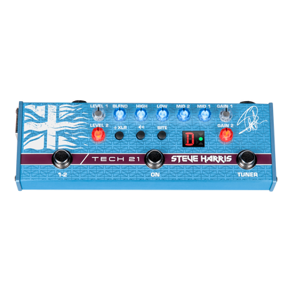 Tech 21 Steve Harris SH1 Signature Bass Guitar Pedal with All-Analog SansAmp Technology and 4-Band Active EQ