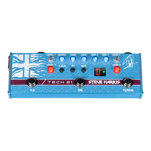 Tech 21 Steve Harris SH1 Signature Bass Pedal with All-Analog SansAmp Technology and 4-Band Active EQ