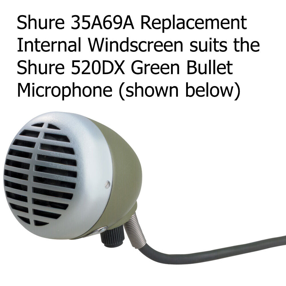 Shure 35A69A Internal Windscreen for Shure 520DX Green Bullet Microphone — view 2