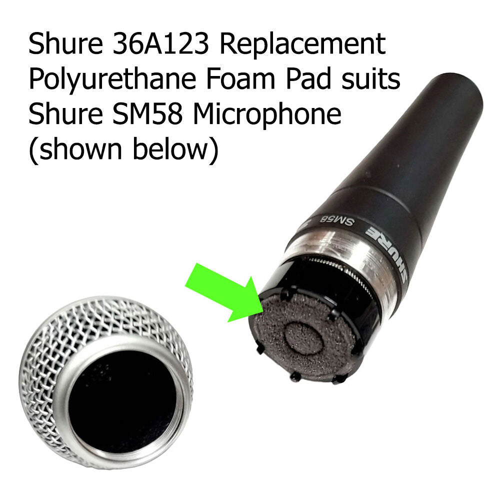 Shure 36A123 Replacement Polyurethane Foam Pad for Shure SM58 Microphone Pk-1 — view 2