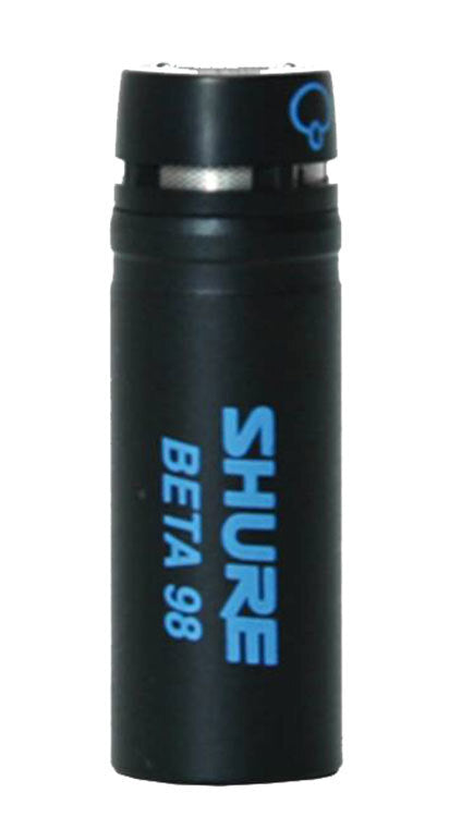 Shure BETA98S Mini Condenser Instrument Microphone with Inline XLR Preamp and Accessories