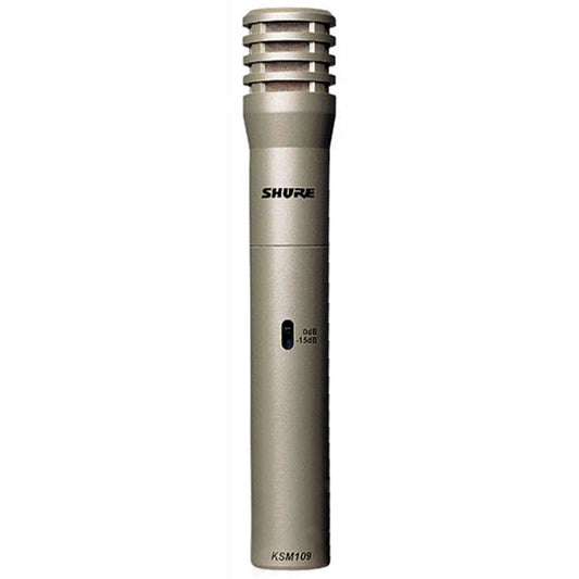 Shure KSM109SL Cardioid Condenser Instrument Microphone with Windscreen, Mic Clip, and Pouch