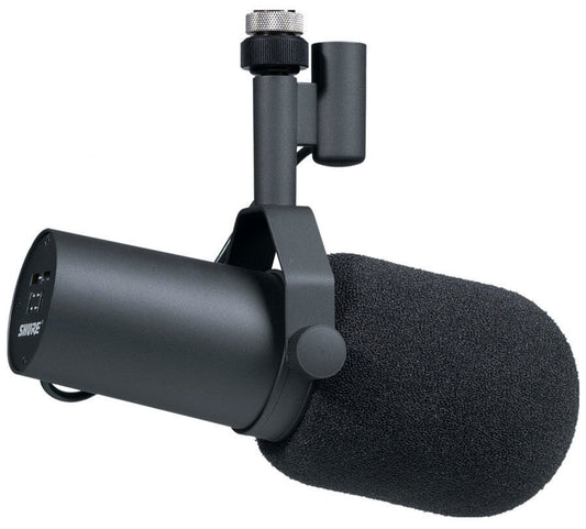 Shure SM7B Dynamic Studio Vocal Microphone with Windscreen and Mount