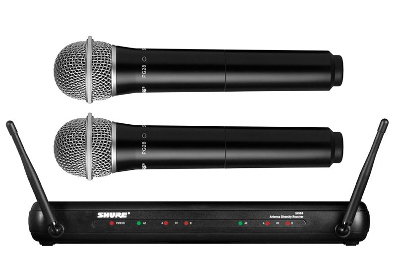 Shure SVX288/PG28 Dual Channel Handheld Wireless System - PG28 Handheld (2)