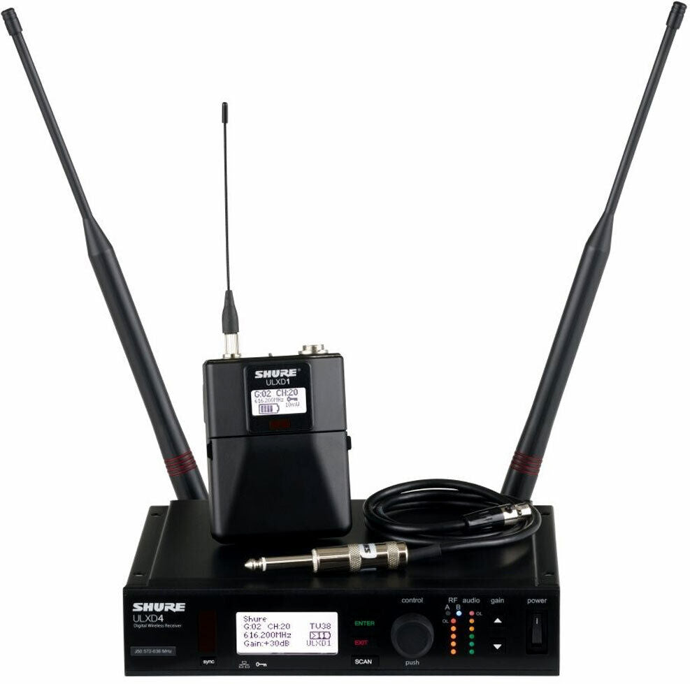 Shure ULXD14 Digital Wireless Bodypack Instrument System with ULXD4 Receiver and ULXD1 Transmitter
